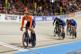 Lorena Wiebes at the Track Cycling Worlds Championships in Copenhagen 2024