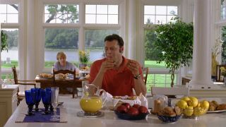 Vince Vaughn eating breakfast in Wedding Crashers