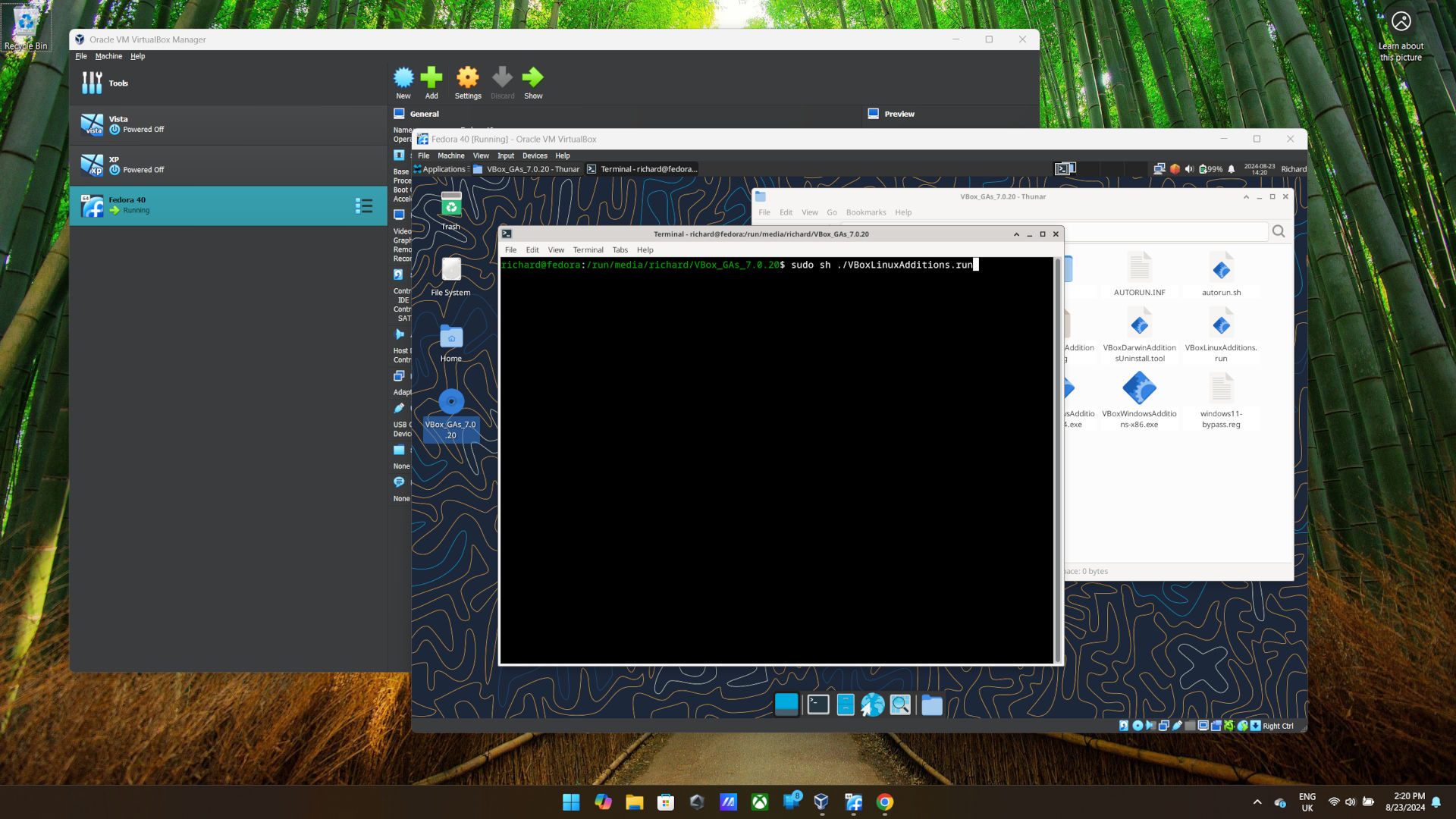 How to set up a new virtual machine in Virtualbox