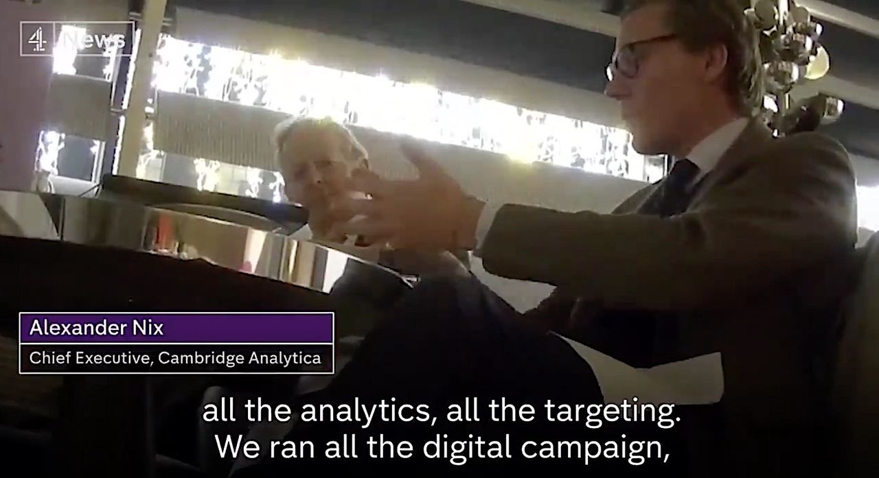 Alexander Nix and other Cambridge Analytica execs brag about the Trump campaign