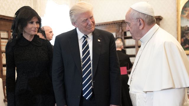 The Trumps meeting the Pope