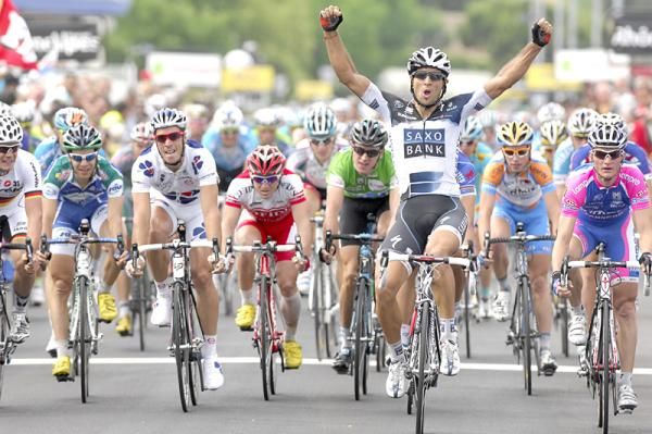 JJ Haedo, winner of stage two of the Criterium du Dauphine.