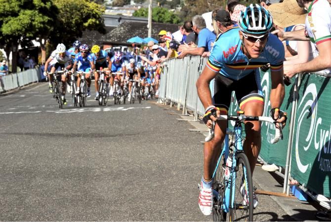 Philippe Gilbert (Belgium) was aggressive at the 2010 Worlds but ended the race empty handed