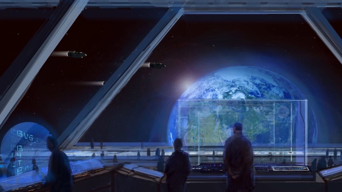 Art of a starship bridge from the trailer