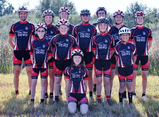 Drew Edsall with the Dirt DEVO kids