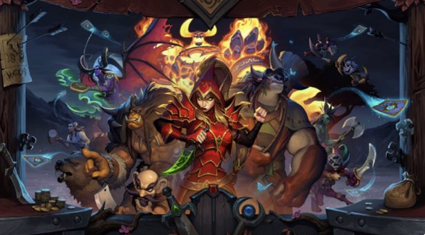 Hearthstone screens from Mercenaries mode, leaked via a Blizzard survey.