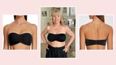 Model and julie player wearing Meleneca Amazon strapless bra