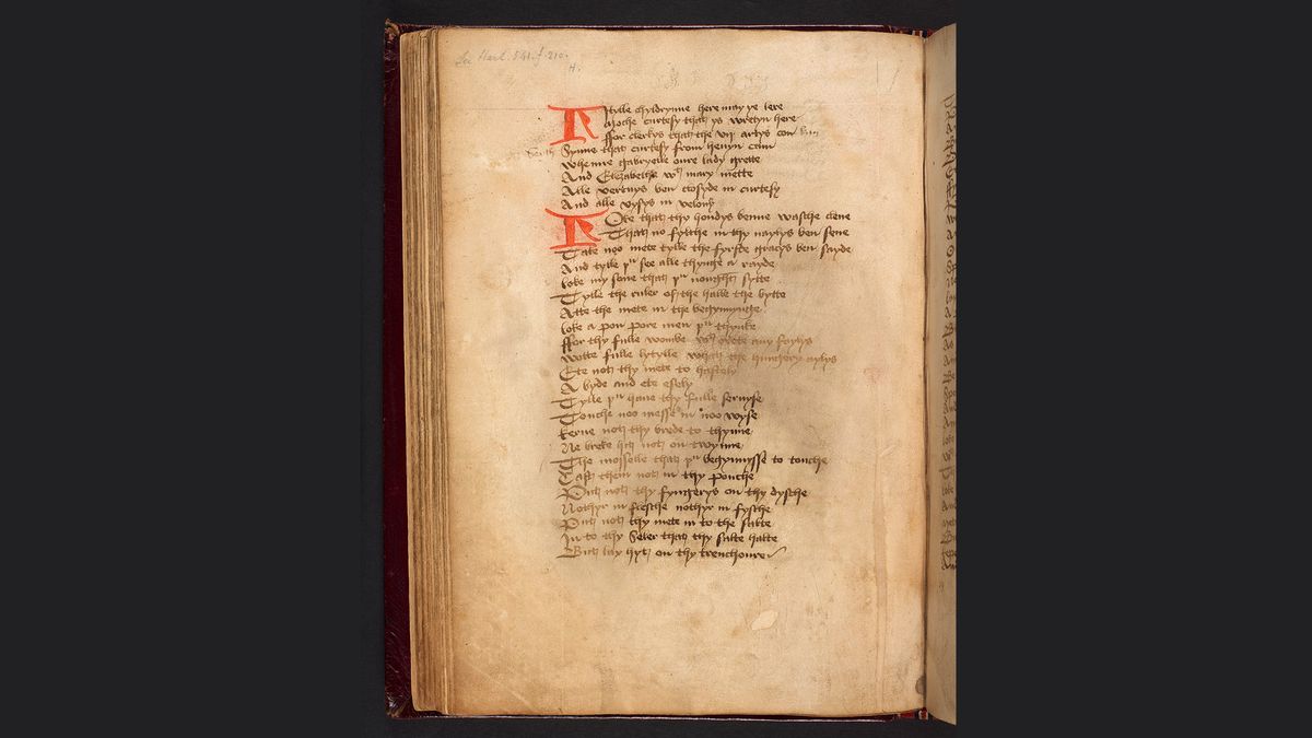  This 15th-century courtesy book, entitled &quot;The Lytille Childrenes Lytil Boke,&quot; taught kids table manners and other rules, such as &quot;don&#039;t pick your nose.&quot;