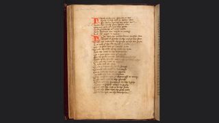  This 15th-century courtesy book, entitled "The Lytille Childrenes Lytil Boke," taught kids table manners and other rules, such as "don't pick your nose."