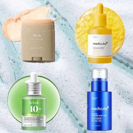 Korean skincare collage