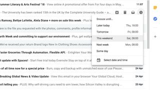 Snooze emails in Gmail