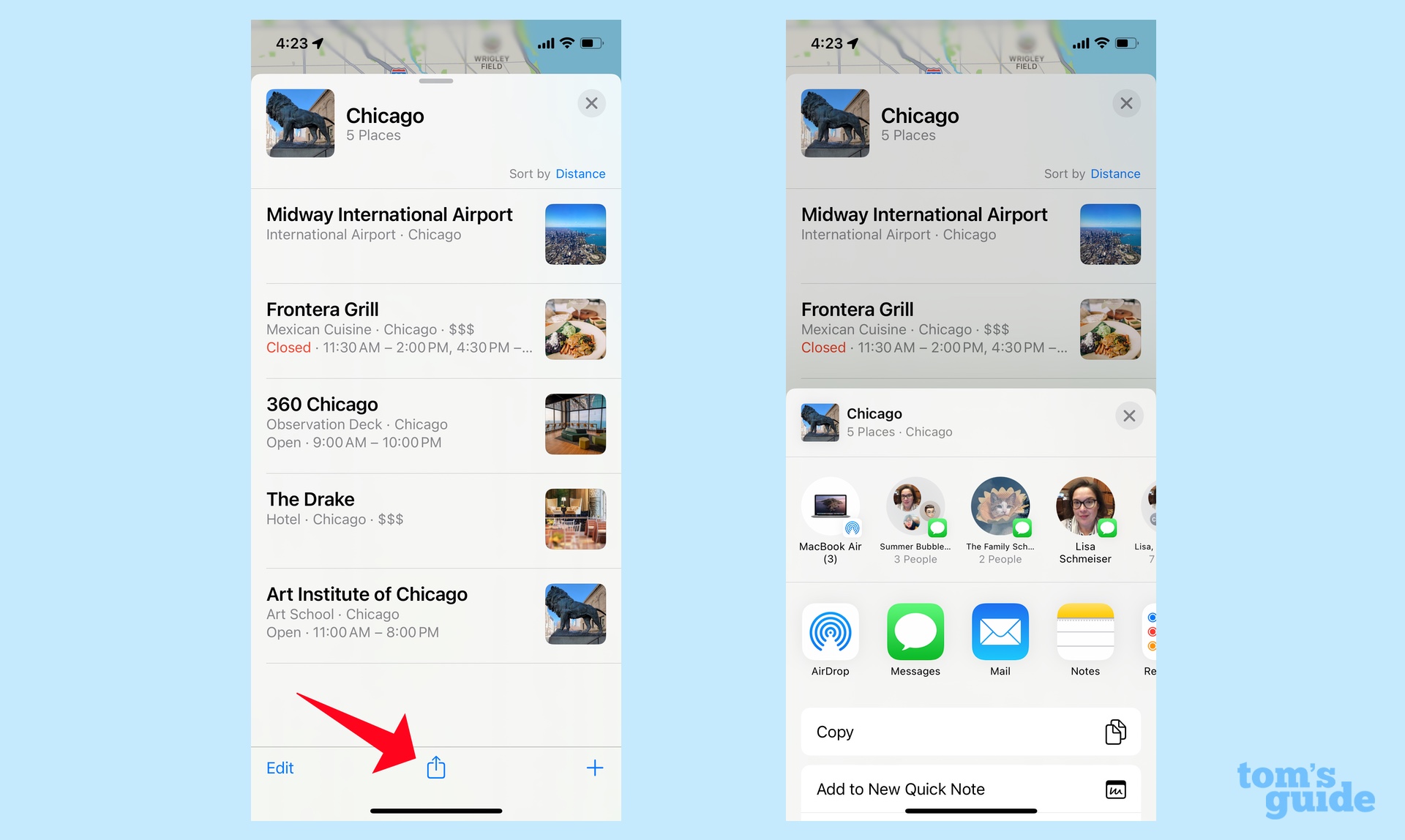 how to create guides in apple maps share guide from iPhone