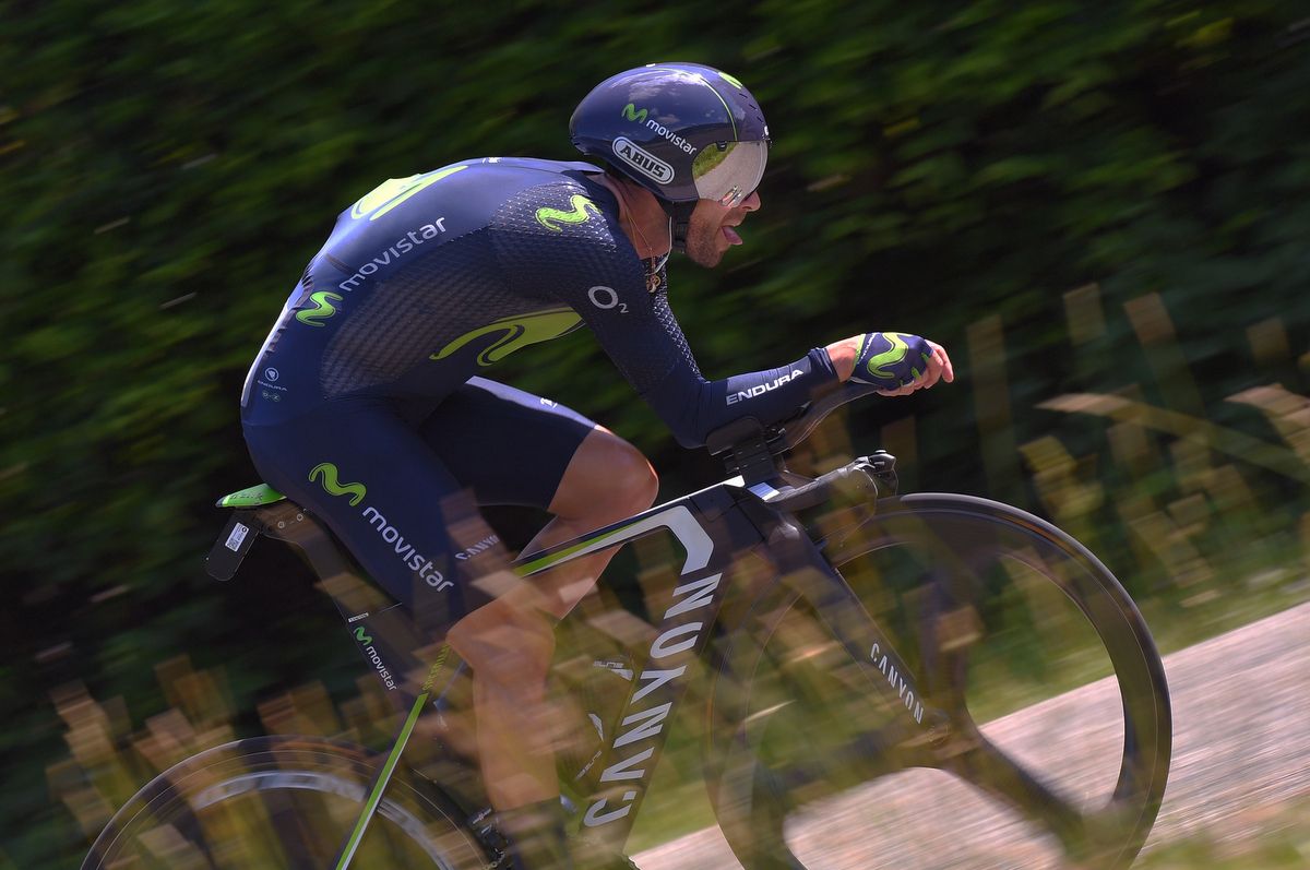 Alejandro Valverde (Movistar) during the TT