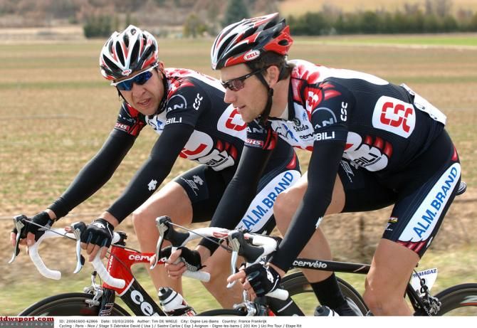 Carlos Sastre and Dave Zabriskie