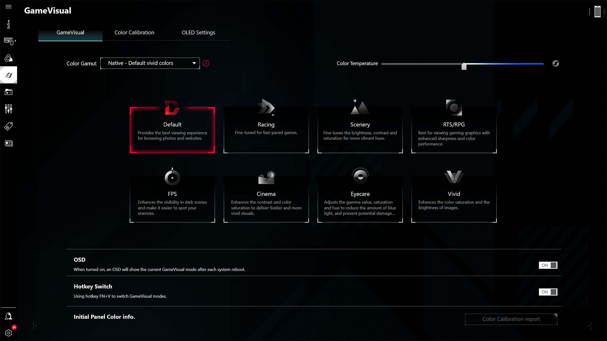 ASUS ROG Zephyrus G16 (2024) GA605 Armoury Crate modes.