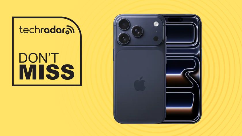 Apple iPhone 17 Pro on Yellow background with don&#039;t miss text overlay