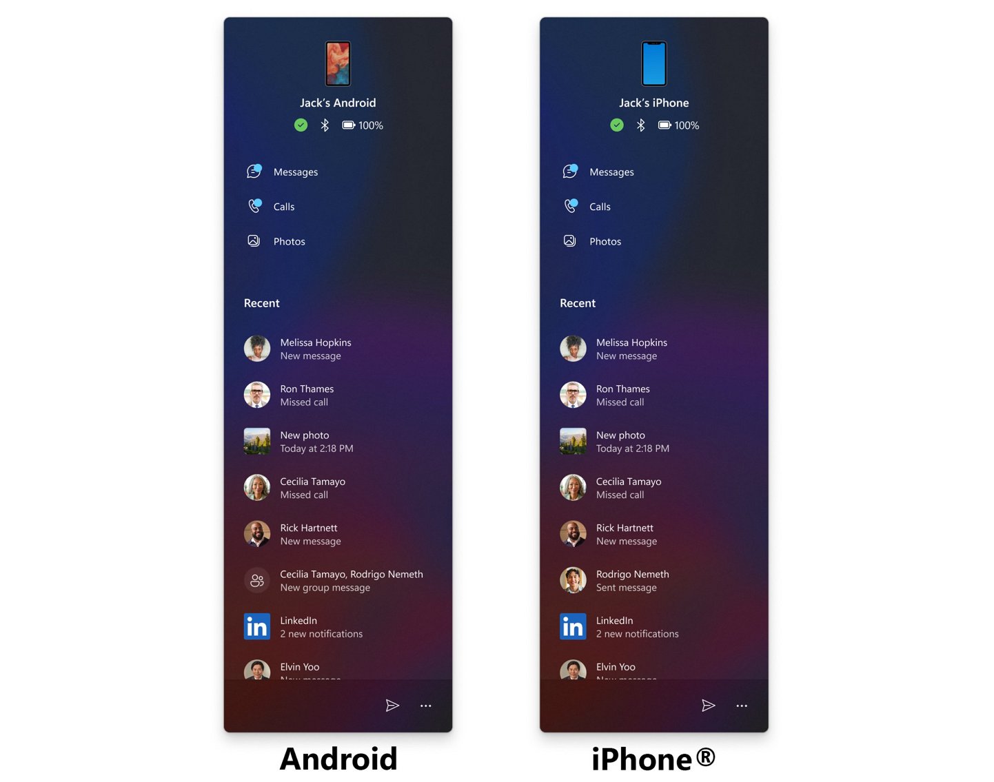 Start menu sidebar new design
