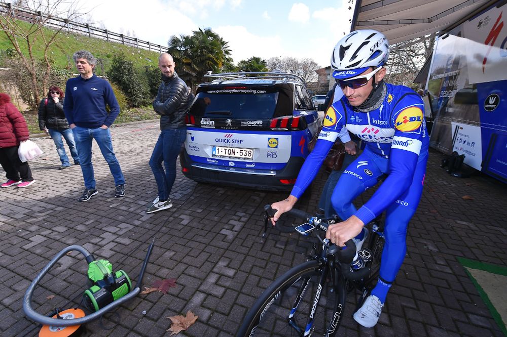 Julian Alaphilippe heads out for a ride