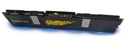 The Ballistix Tracer memory features two rows of eight "chasing" red and green LEDs atop the module, circulating at varying speeds proportional to usage. A custom-designed circuit relays bus activity to the LEDs, allowing them to accurately reflect usage of each memory module by the rate of change of the LED indicators, the company said. In addition, eight blue ground effects LEDs emit a constant glow near the pins.