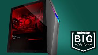 a silver and red pc gaming