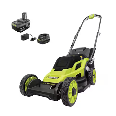 ONE+ 18V 13 in. Cordless Battery Walk Behind Push Lawn Mower with 4.0 Ah Battery and Charger