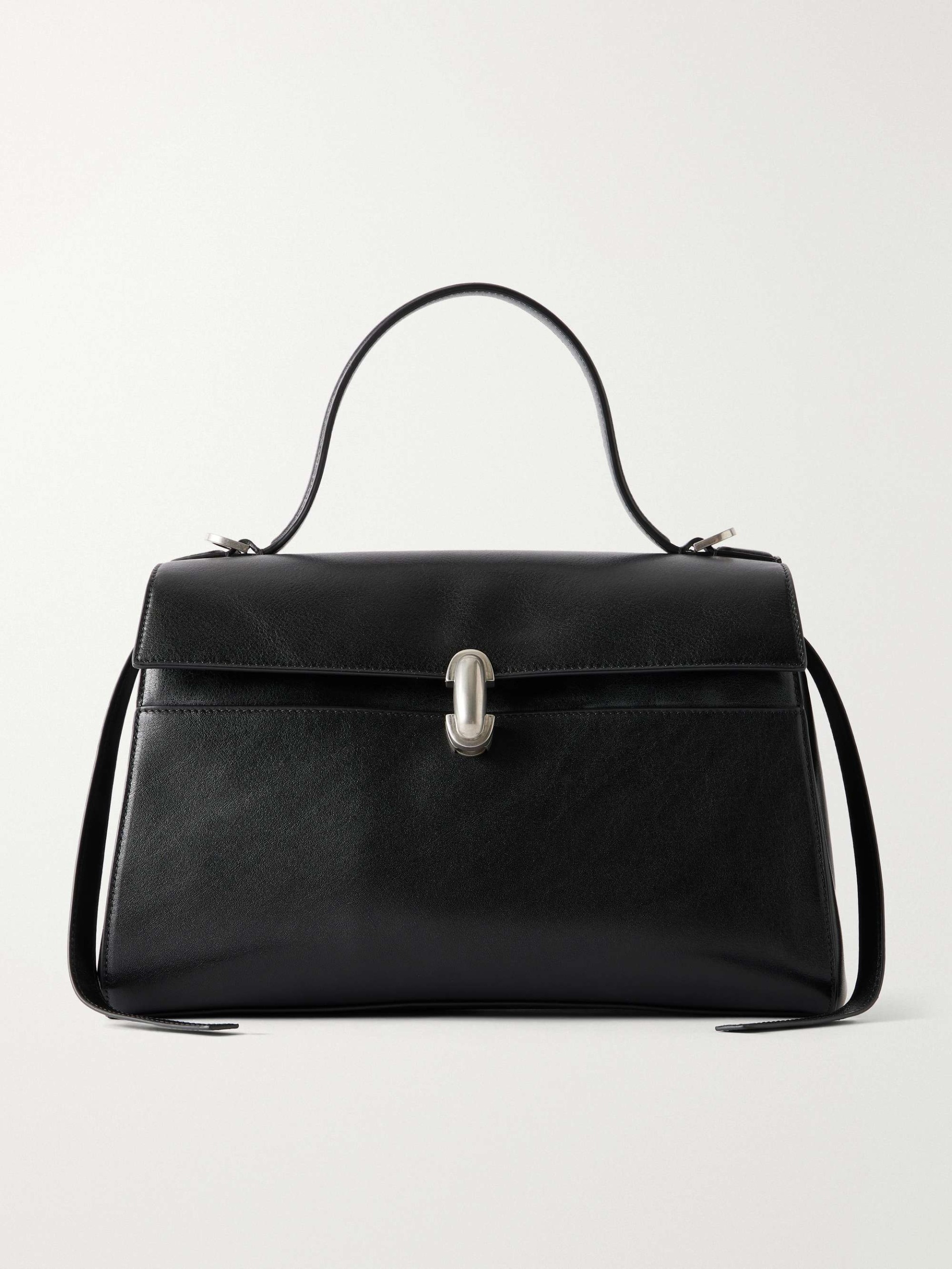Soft Symmetry Leather Top Handle Bag