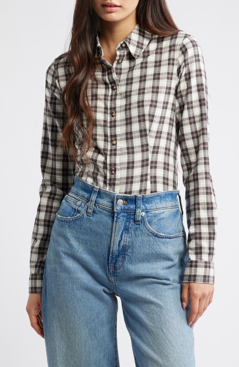 Gwen Plaid Cotton Blend Button-Up Shirt