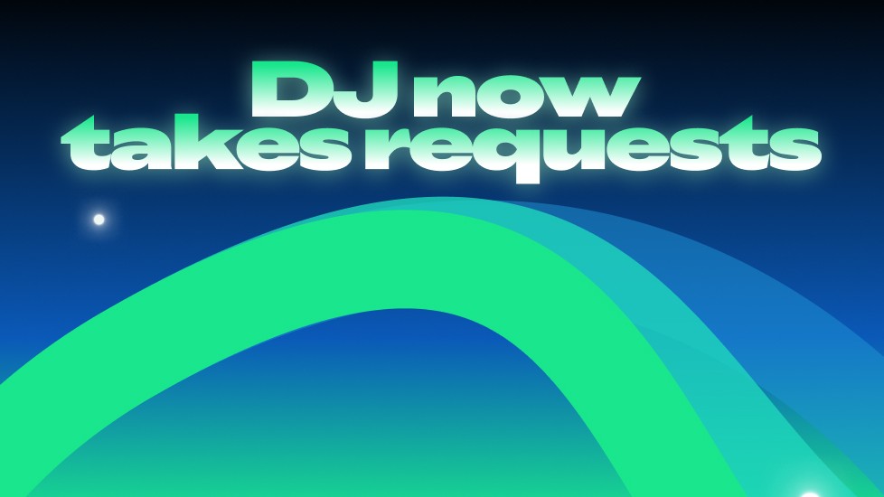 A banner revealing Spotify AI DJ's new request feature