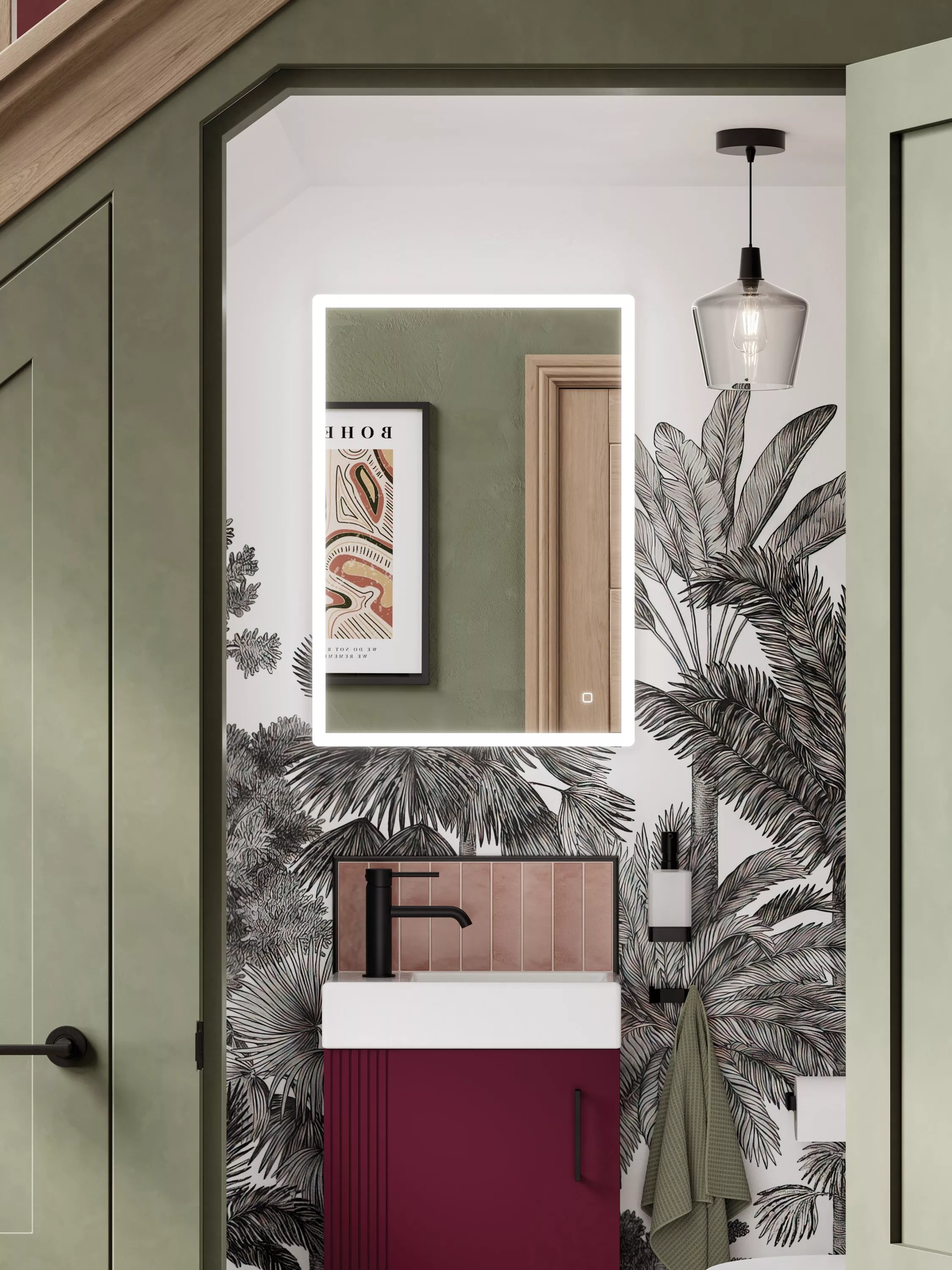 John Lewis Aura Wall Mounted Illuminated Bathroom Mirror