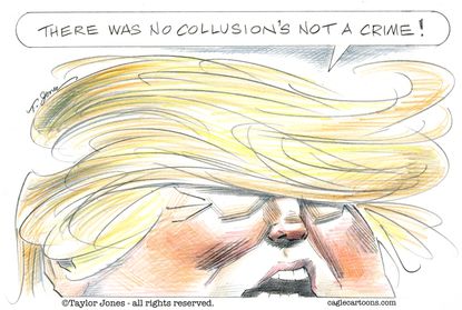 Political cartoon U.S. Trump Russia investigation Rudy Giuliani collusion meddling