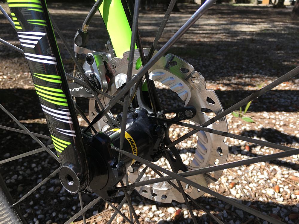 The Cannondale Super Slice disc TT bike on display at Tirreno-Adriatico