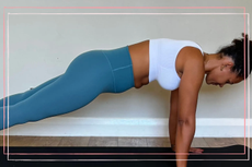 Personal trainer Jade Hansle demonstrating how to do a burpee