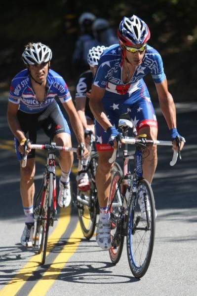 George Hincapie (BMC Racing) powers the break late in the stage.