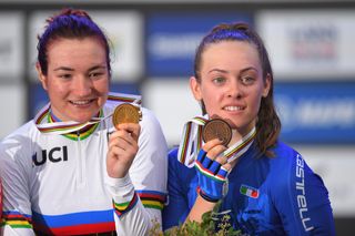Elena Pirrone and Letizia Paternoster show off their medals