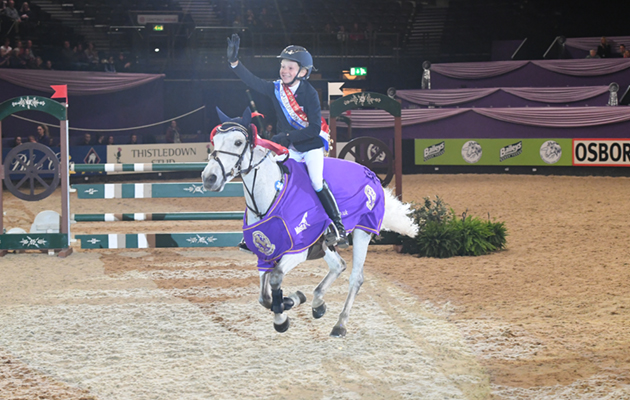 Izabella Rogers riding WHINNEY LASS for owner Nicola Rogers, winner of the128cm Championships at the Horse of The Year Show 2018 at the NEC near Birmingham in the UK between 2nd- 7th October 2018