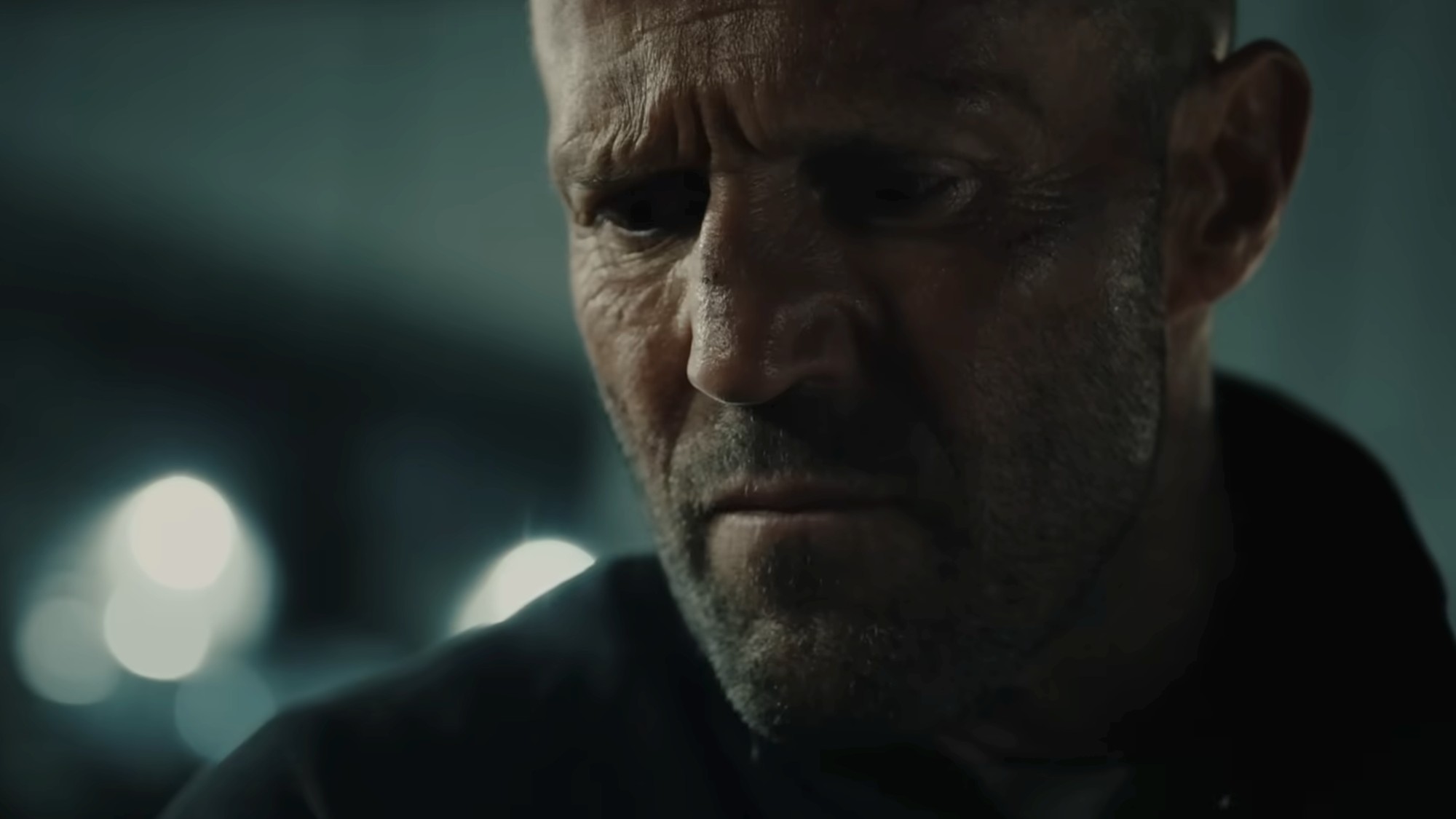 A close up of Jason Statham looking very serious in Mutiny.