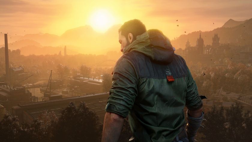 A screenshot of Kyle Crane on a rooftop in the upcoming PS5 game, Dying Light: The Beast. 