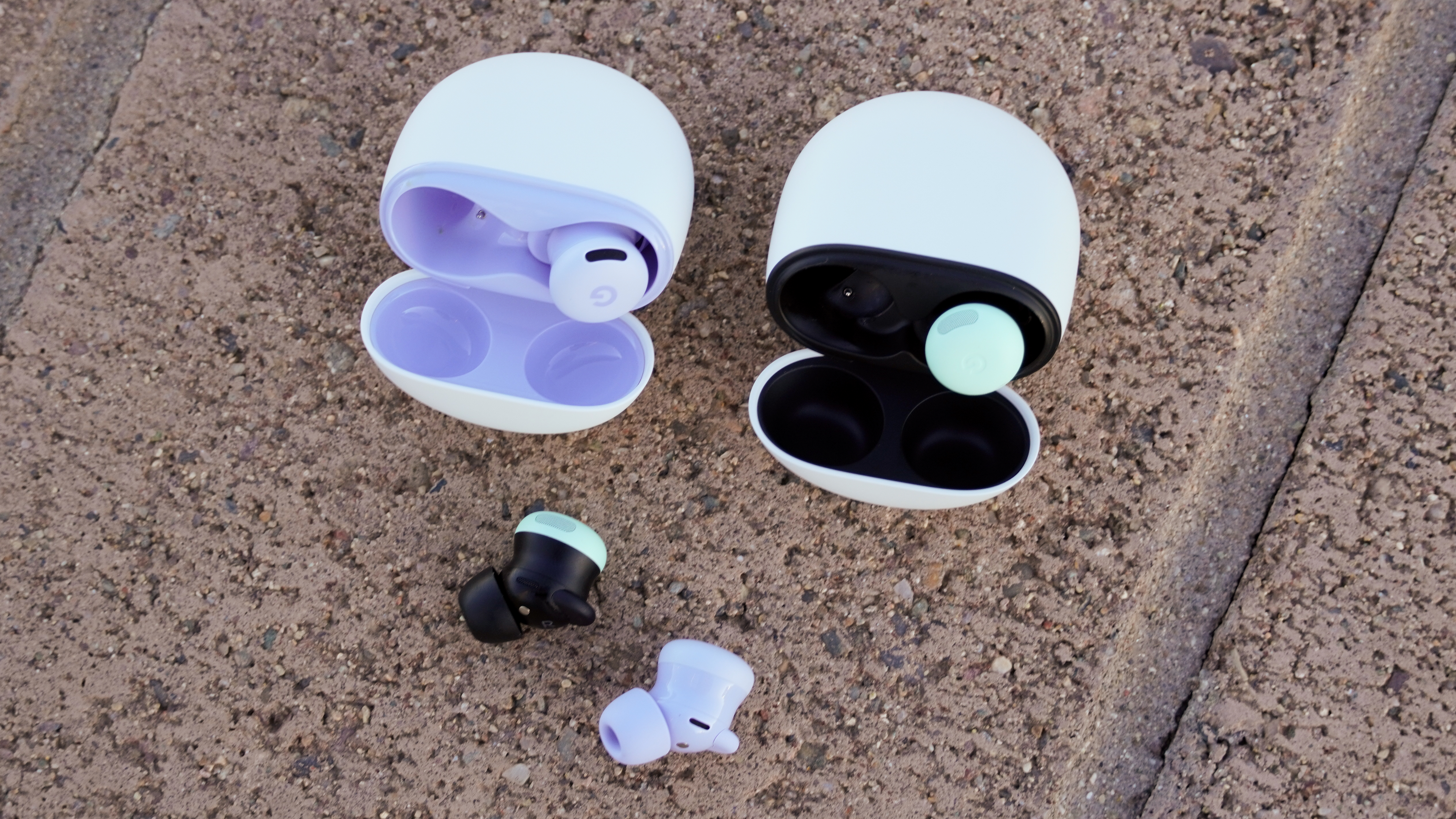 The Google Pixel Buds Pro 2 and Pixel Buds 2a compared.