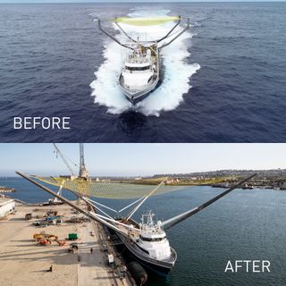 SpaceX has given its rocket-nose-cone-catching boat, Mr. Steven, a much bigger net.