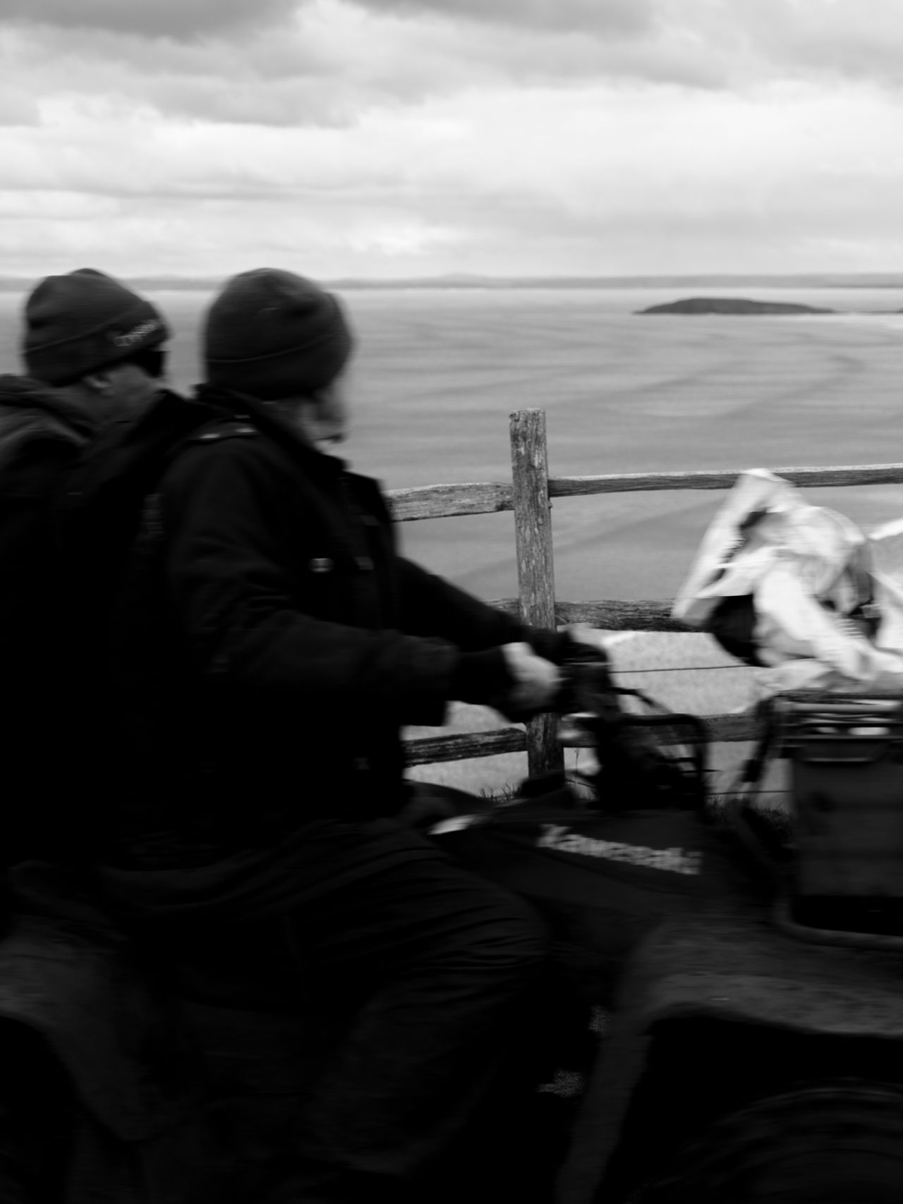 Black and white images of the Gower Landscape