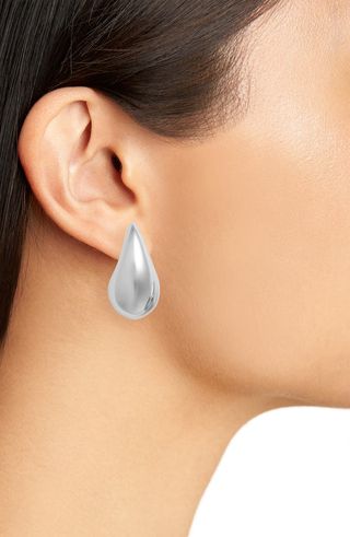 Polished Teardrop Stud Earrings