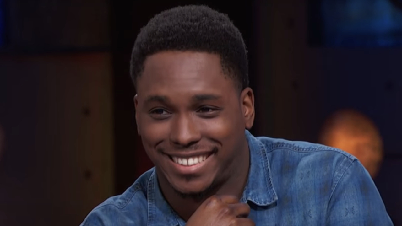 Kevin Barnett laughing on Comedy Knockout