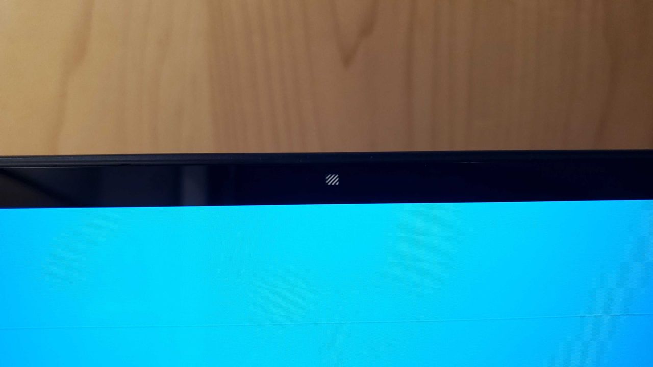 closeup of closed webcam