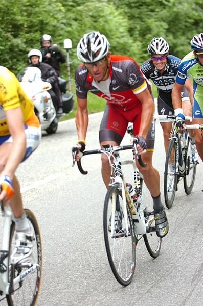 Lance Armstrong (RadioShack) en route to a 14th place finish on stage 8.