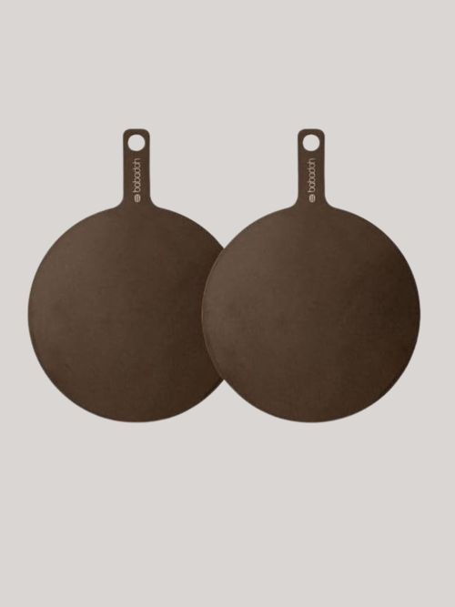 Babadoh Wood Fiber Round Pizza Serving Boards &mdash; Set of Two 12" Boards