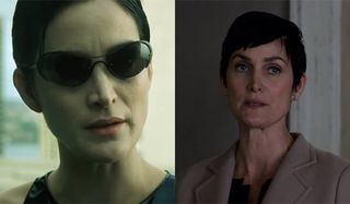 Carrie-Anne Moss as Trinity and Jeri Hogarth