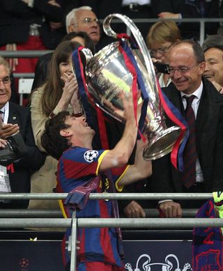 It has been five years since Messi won the Champions League with Barcelona