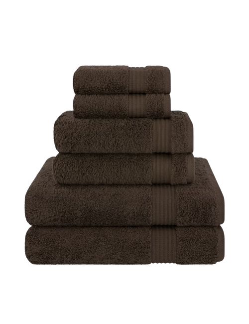 American Soft Linen Bekos 6 Piece Towel Set in Brown