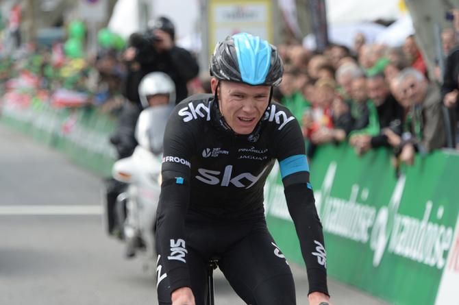 Chris Froome (Sky) was out-sprinted by Spilak