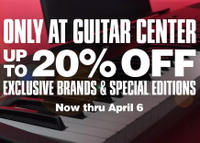 Guitar Center: Up to 20% off